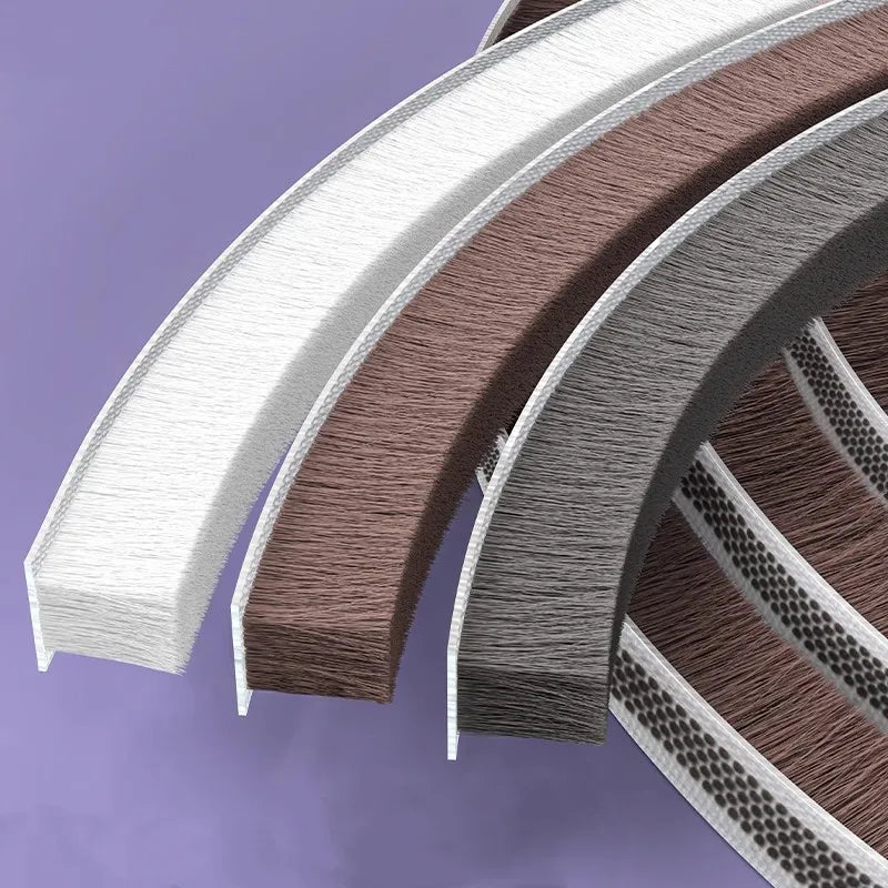 10M Brush Strip Self Adhesive Door Window Sealing Strip Home Door Window Sound Insulation Seal Film Door Swal Weather Strip
