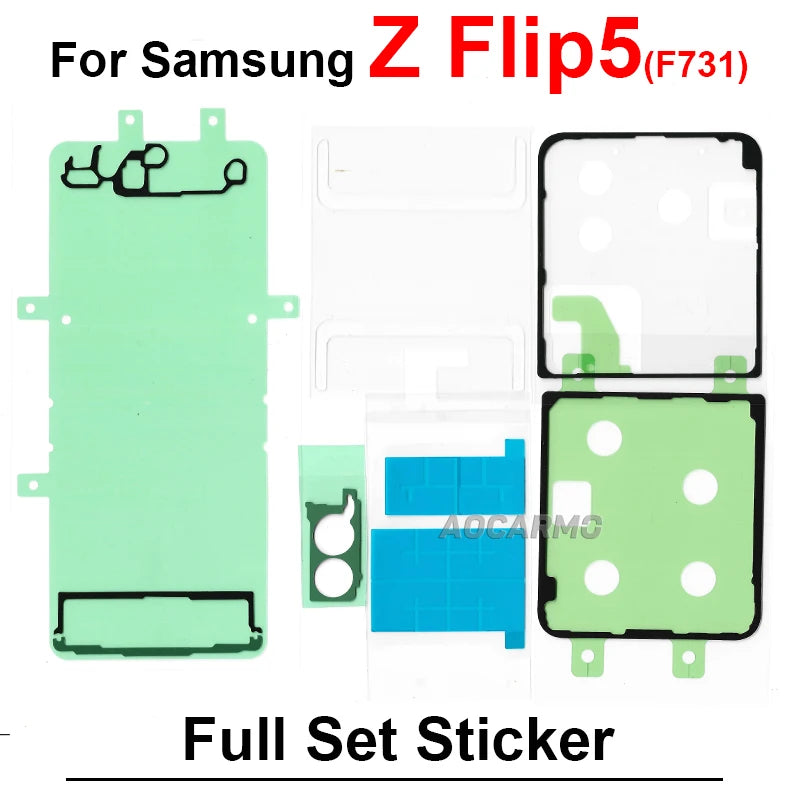 For Samsung Galaxy Z Flip 5 F731 Flip5 Rear + LCD Sticker Back Cover Adhesive Tape Glue