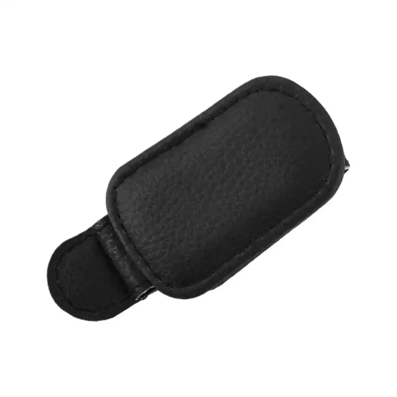 Multifunction Car Sun Visor Glasses Clip Leather Eyeglasses Clip Magnetic Sunglasses Holder Hanger Universal Interior Accessorie