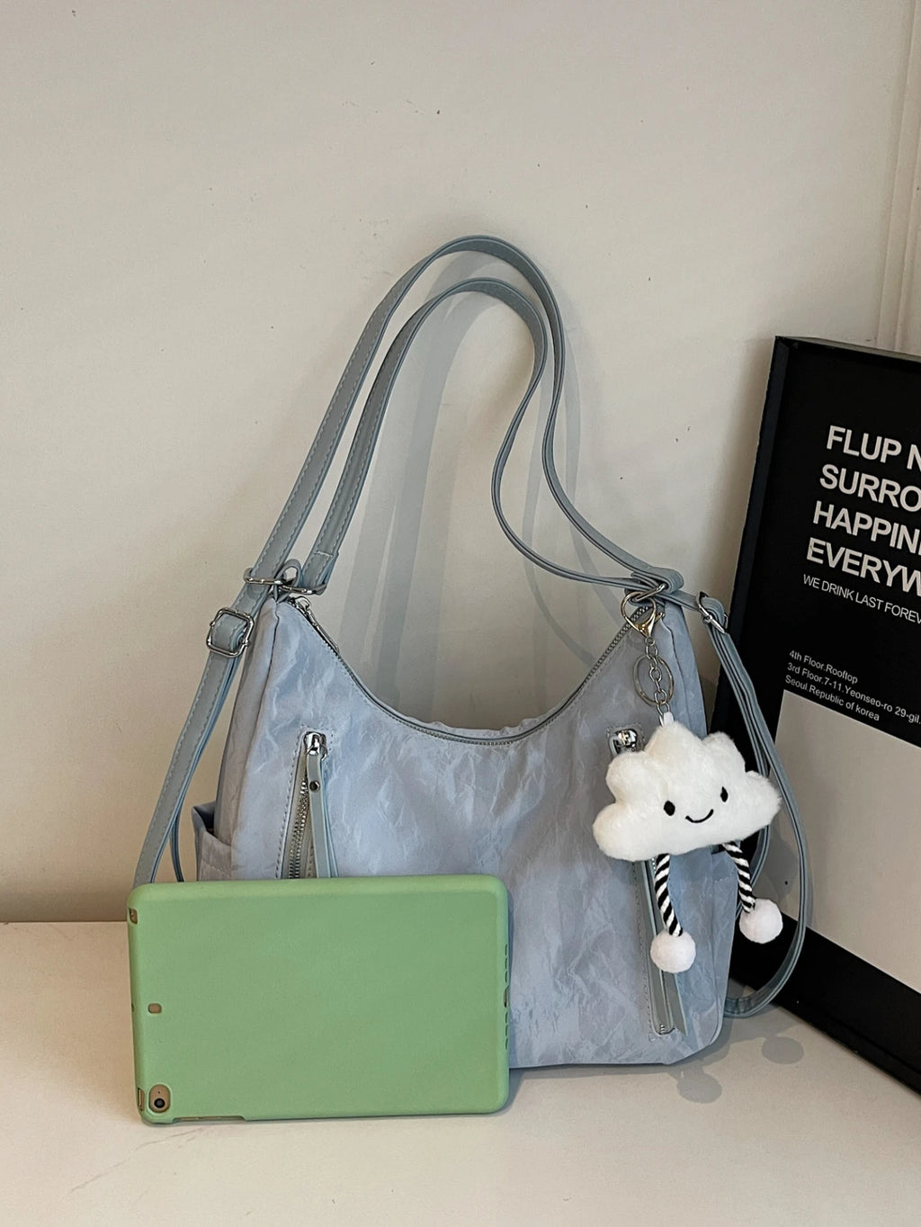 New 299 Multi-Functional Double Shoulder Underarm Bag Women's 2026 New Style Soft PU Square Shape Handbag Tote Bag Crossbody Bag