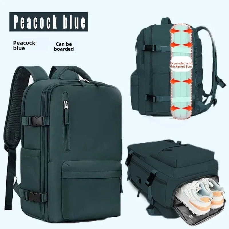 Large Capacity Expandable Travel Backpack Double Shoulder Bag for Business Trips Mountaineering And Computer Carrying