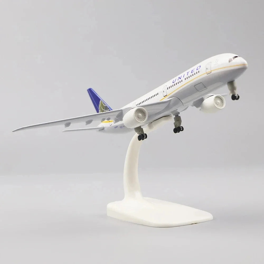 19cm Plane Toy Model Air American Airlines UNITED Boeing 787 Airways Airplane Toy Alloy Metal Diecast Aircraft with Wheels