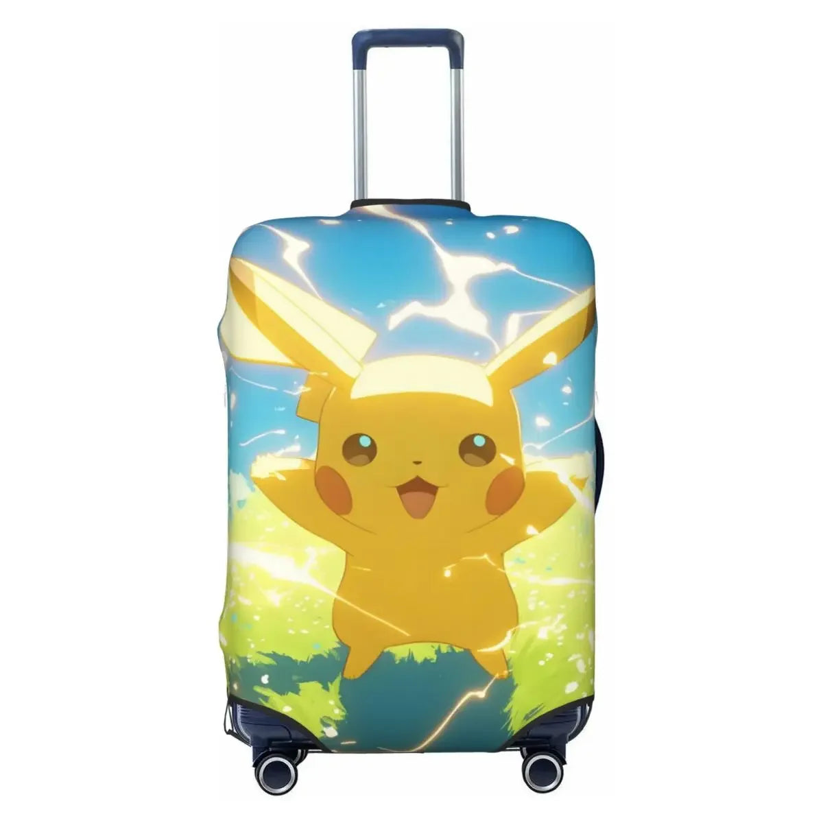 Premium Durable Luggage Cover P-Pikachizer Print Elastic 18-32 Inch Suitcases Dust Resistant Anti-Scratch Washable For Travel