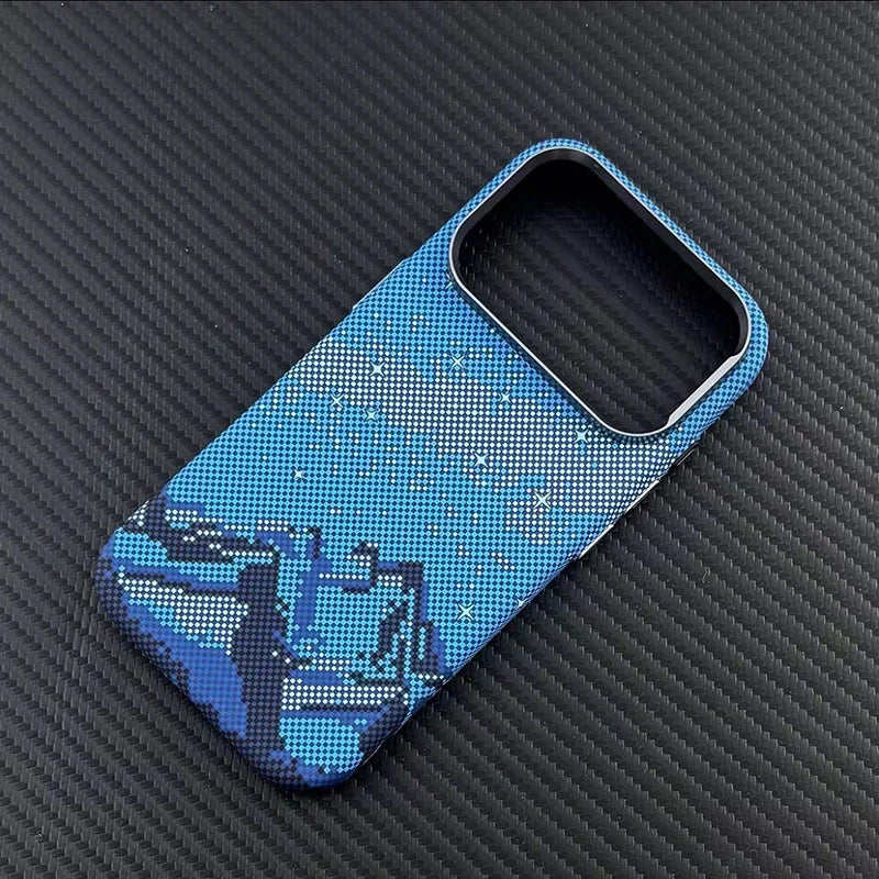 Luxury Ultra Thin Carbon Fiber Magnetic Case for iPhone 17 16 15 Pro Max Magnets Wireless Charging Alloy Lens Shockproof Cover