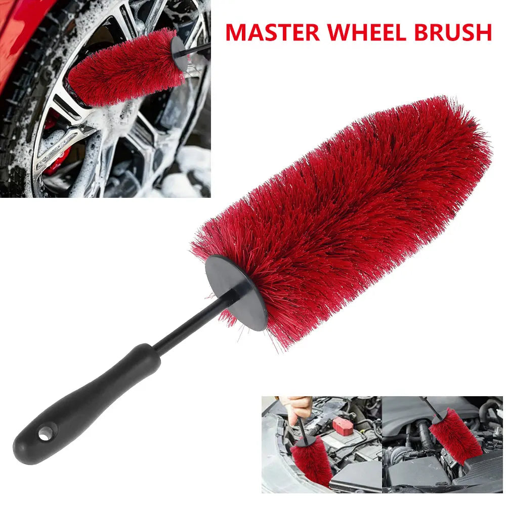 Car Wheel Wash Brush Multifunction Car Wheel Rim Tire Cleaning Brush Soft Non Scratch Auto Care Detailing Washing Tools