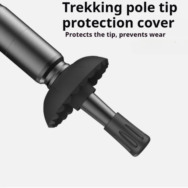 Aluminum Alloy Hiking Stick Foldable Extendable Self-defense Hiking Stick Lightweight Multifunctional Camping Outdoor Tools