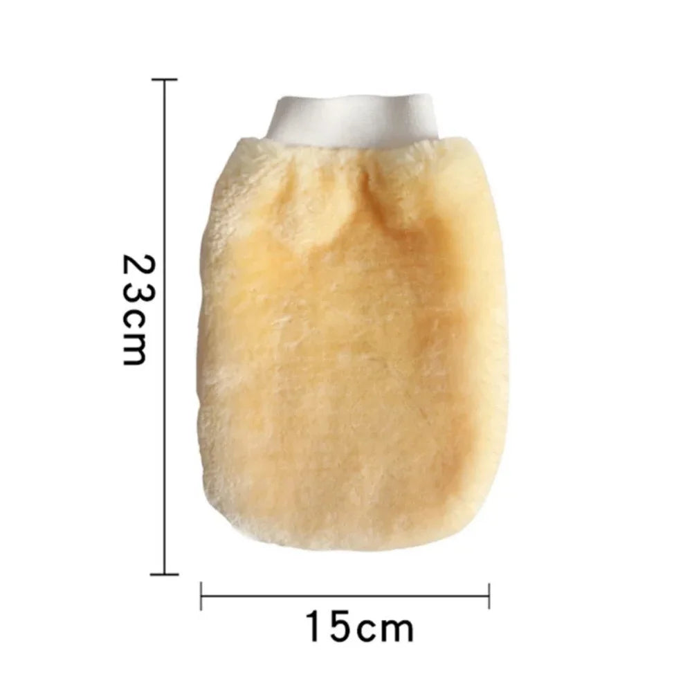 1-10 PCS Car Wash Microfiber Gloves Soft Thickened Wool Plush Waterproof Car Cleaning Mitt Double-faced Glove Car Wash Supplies