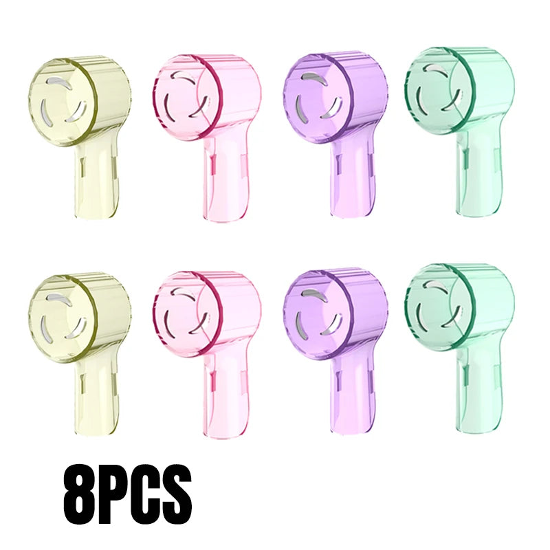 1-8pc Toothbrush Dustproof Cover Cap Universal Electric Toothbrush Head Protective Cover Plastic Travel Portable Toothbrush Case