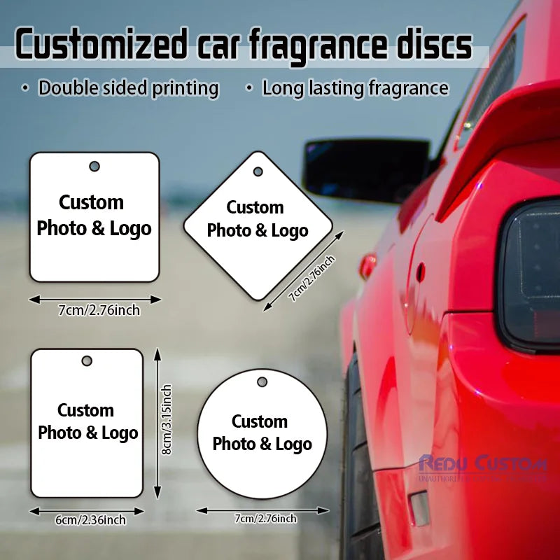 10 Customizable Photo Car Air Fresheners, Personalized Creative Decorative Fragrance Sheets, Support Customization of Company Logos, Photos of Family, Friends, and Pets