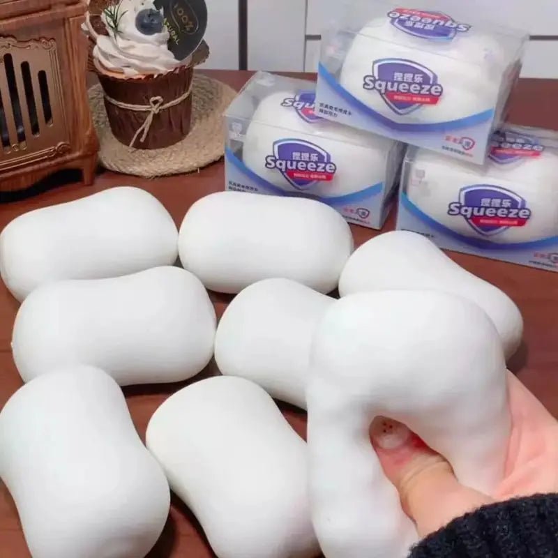Crunchy Soap Ball Squishy Stress Ball Filled Soft Squeeze Fidget Toy Anti-Stress Anxiety Relief Hand Decompression Toy