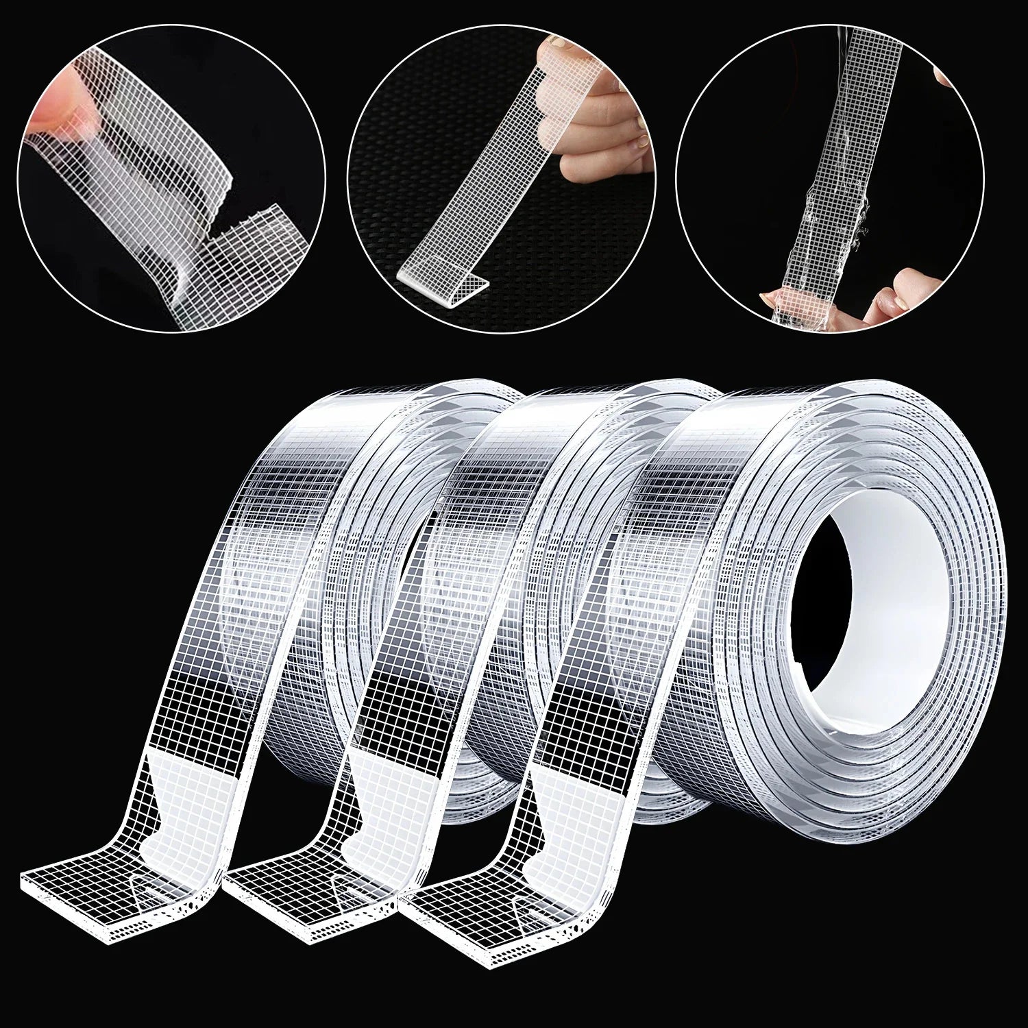 Heavy Duty Nano Tape Double Sided Transparent Waterproof Adhesive Tape Removable Strong Sticky Mounting Tape for Home Office