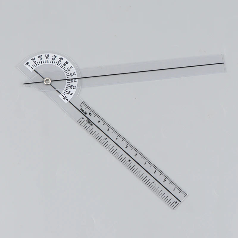 B*1PCS  Transprent Cheap Wholesale PVC  Finger Goniometer Plastic Protractor 180 Degree Angle Ruler Finger Ruler