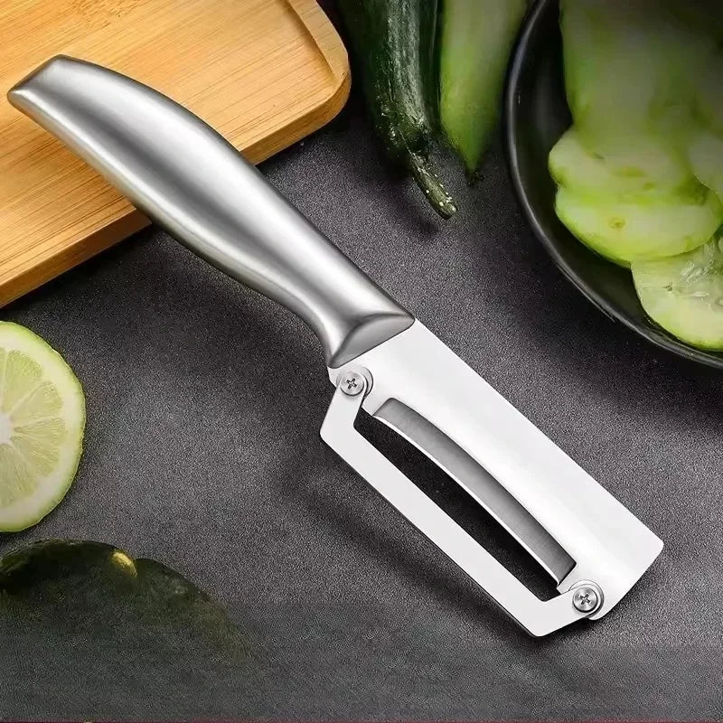 Stainless Steel Peeler Multifunctional Fruit Vegetable Slicer Knife Watermelon Melon Grater Kitchen Cooking Tool Flat Edge