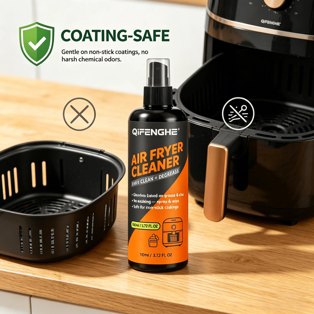 Air Fryer Cleaner Degreaser 2-in-1 Clean & Lubricate Removes Grease Burnt Food Residue Safe for Non-Stick Coating Oven Rack