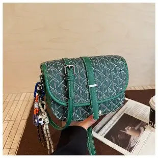 High-End Minimalist Diaper Bag For Women Classic Leather Handbag Top Layer Crossbody Shoulder Purse Large Capacity Tote Bag