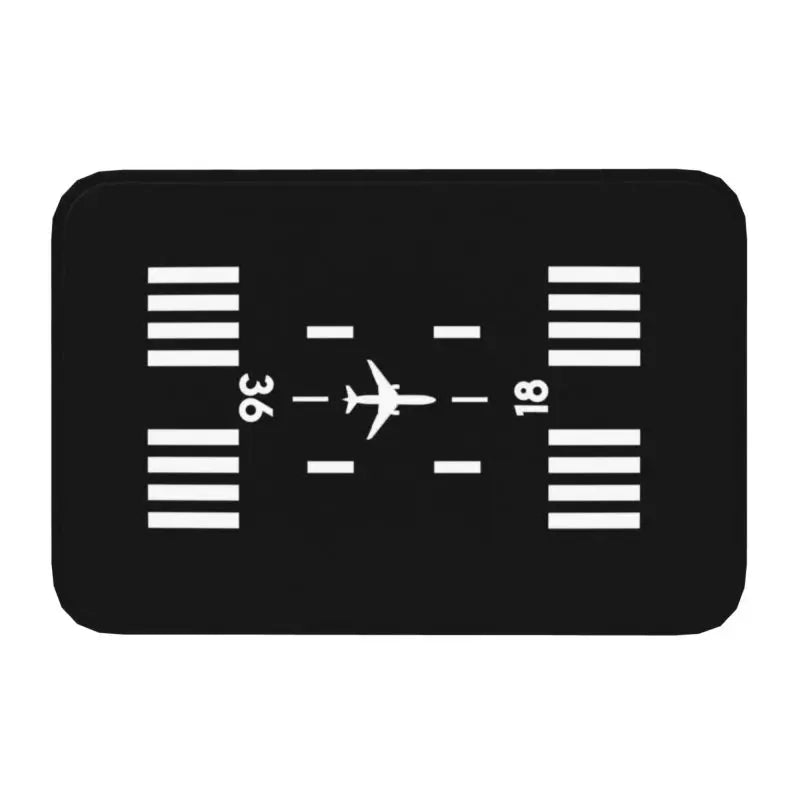 Pilot Captain Stripes Front Door Mat Anti-Slip Outdoor Quick Dry Aviation Airplane Doormat Floor Bath Entrance Rug Carpet