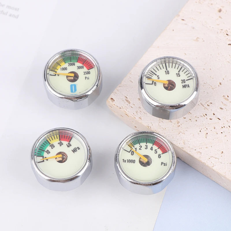 M10 M8 Air Mini Micro Pressure Gauge Manometer Thread 5MPA 10MPA 20MPA 30MPA 35MPA 40MPA 300BAR 3500PSI 5000PSI 6000PSI