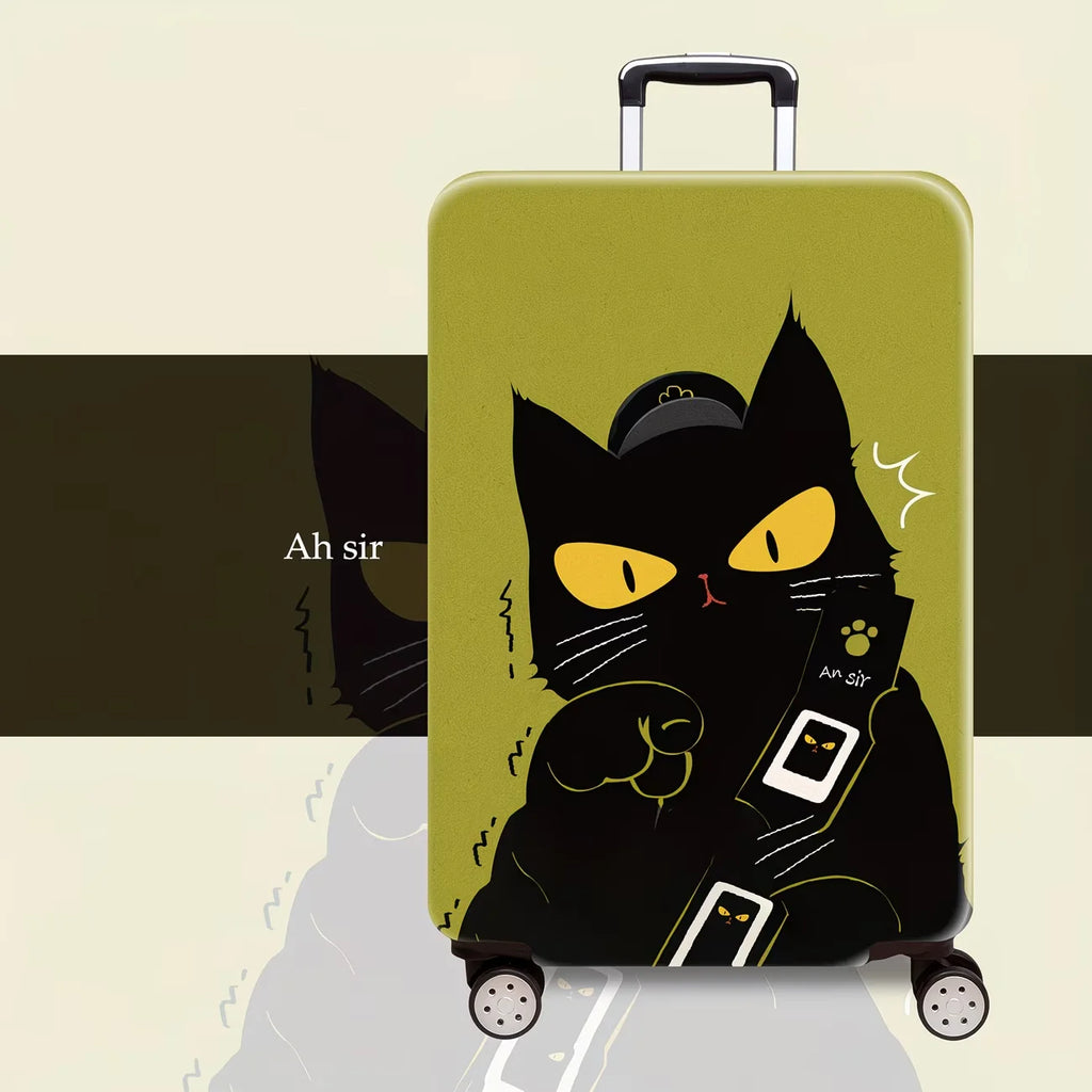 Naughty Kitten  Luggage Cover, High Stretch Elastic Anti-Scratch Dustproof Suitcase Protector for 20-32 Inch Travel Luggage