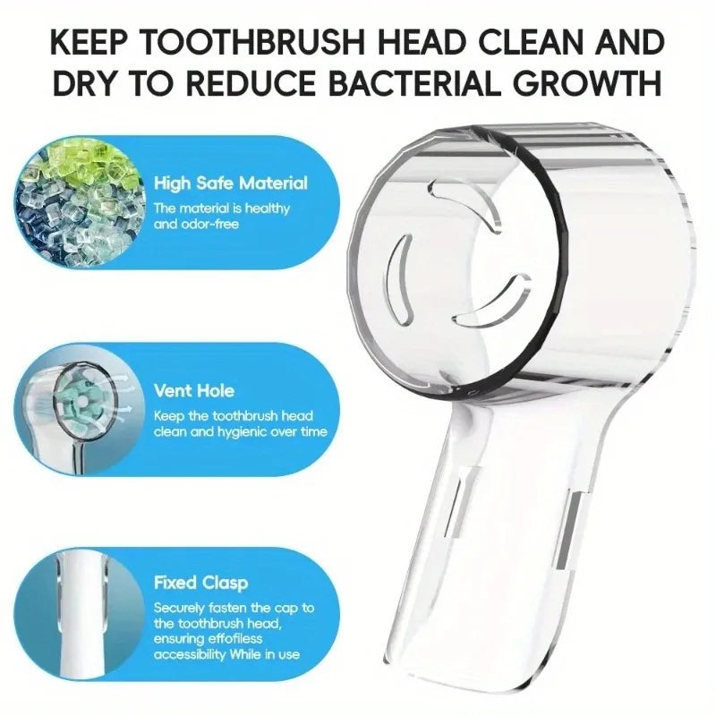 Toothbrush Dustproof Covers Caps Compatible with Braun Oral B Replacement Heads and iO Series Electric Toothbrush Head Protector