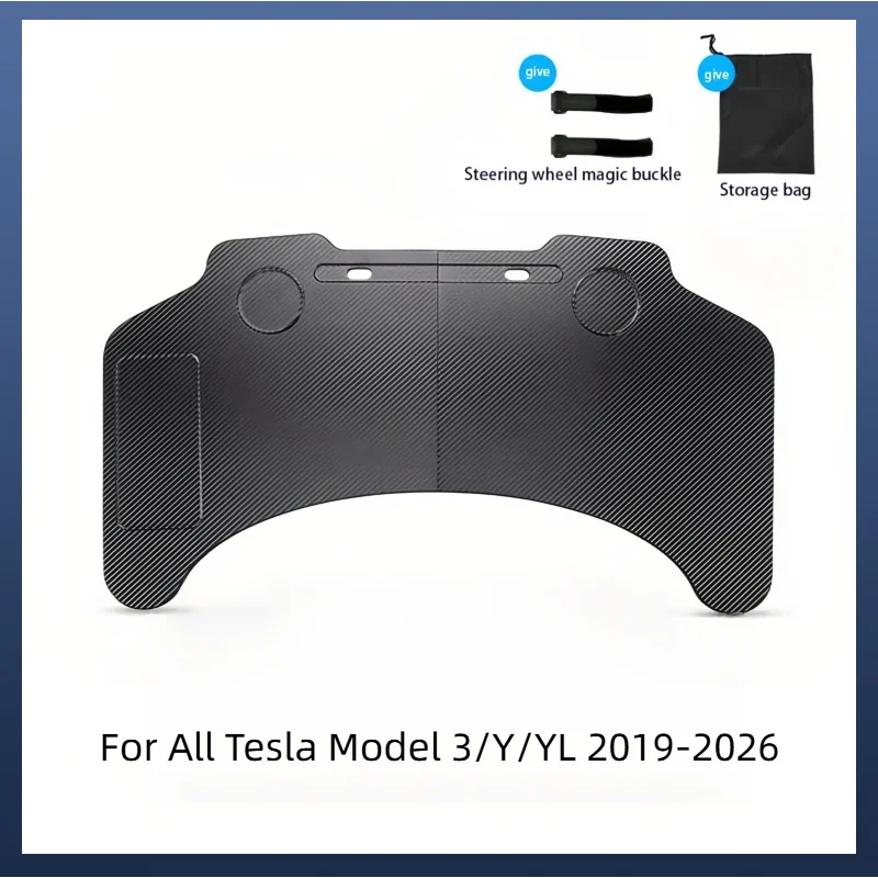 For Tesla Model 3/Y/YL Juniper Highland 2019-2026 Car Steering Wheel Laptop Tray Food Desk Portable Office Table Car Accessories