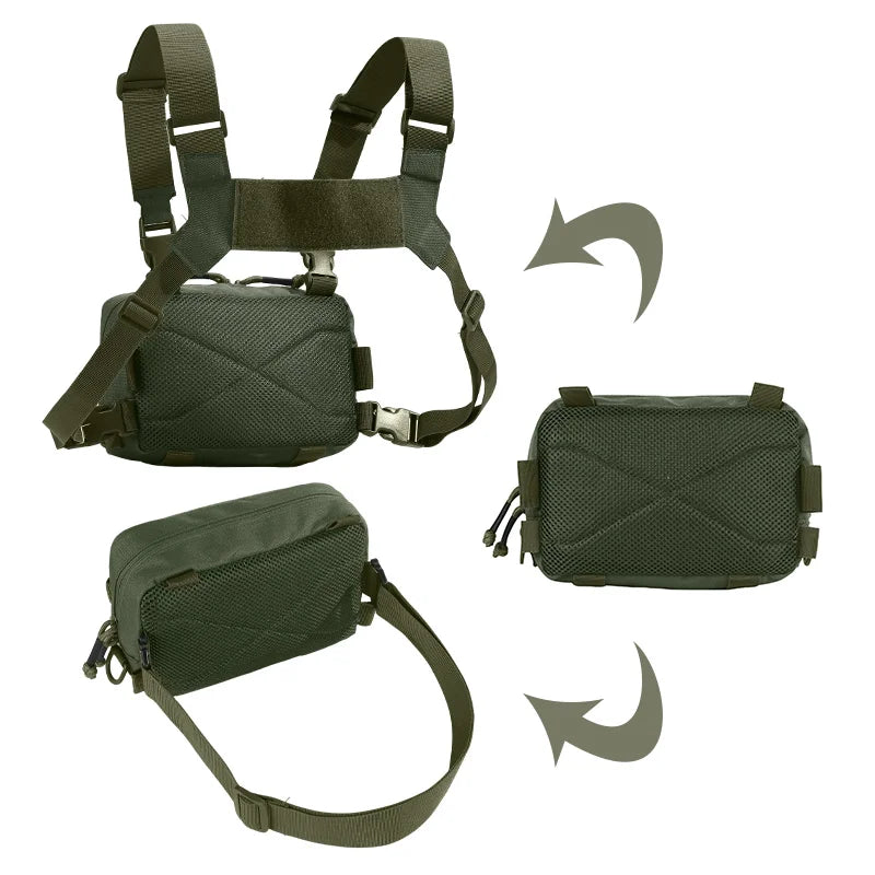 Tactical Camping Vest for Men Fishing Lure Tackle Backpack Outdoor Sports Climbing Hiking Mountainnering Gym Travel Camo Pack