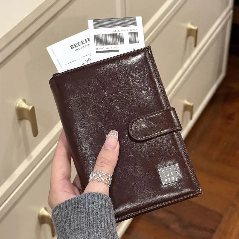 Travel Passport Wallet Women Man Card Holder RFID Blocking Credit Card ID Bag Plane Ticket Holder Multifunction Wallets