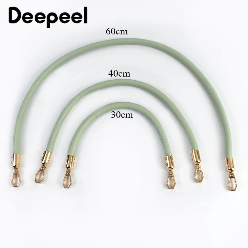 2Pcs 30/40/60/115cm Pu Leather Bag Handles Metal Hook Buckles Handbag Purse Replacement Shoulder Straps DIY Bags Accessories