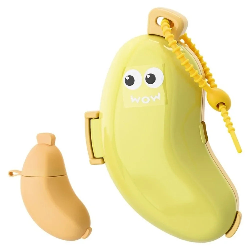 Cute Banana Toothbrush Protective Cover Plastic 2in1 Toothbrush Dust Cap Cover for Toothbrush Bathroom Supplies
