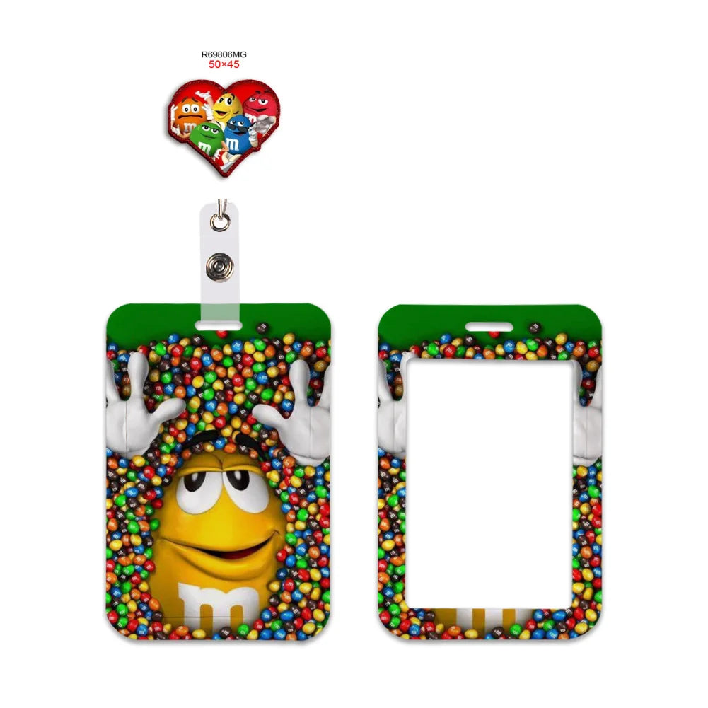 New Candy Design Lanyard Keychain ID Bus Card Cover Student Badge Holder Pass Hang Rope Lariat Gifts Keys Straps Accessories