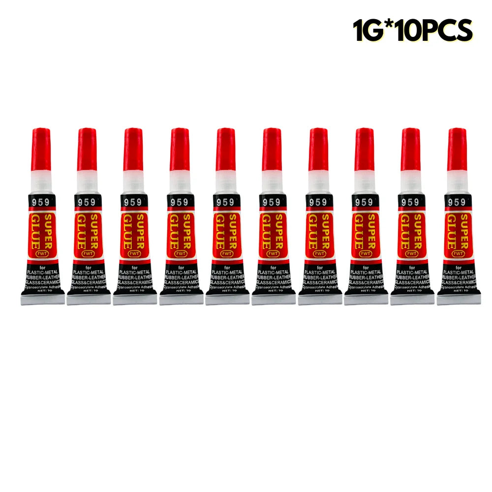10-50 Liquid Super Glue Wood Rubber Metal Glass Cyanoacrylate Adhesive Stationery Store 502 Instant Strong Bond Leather