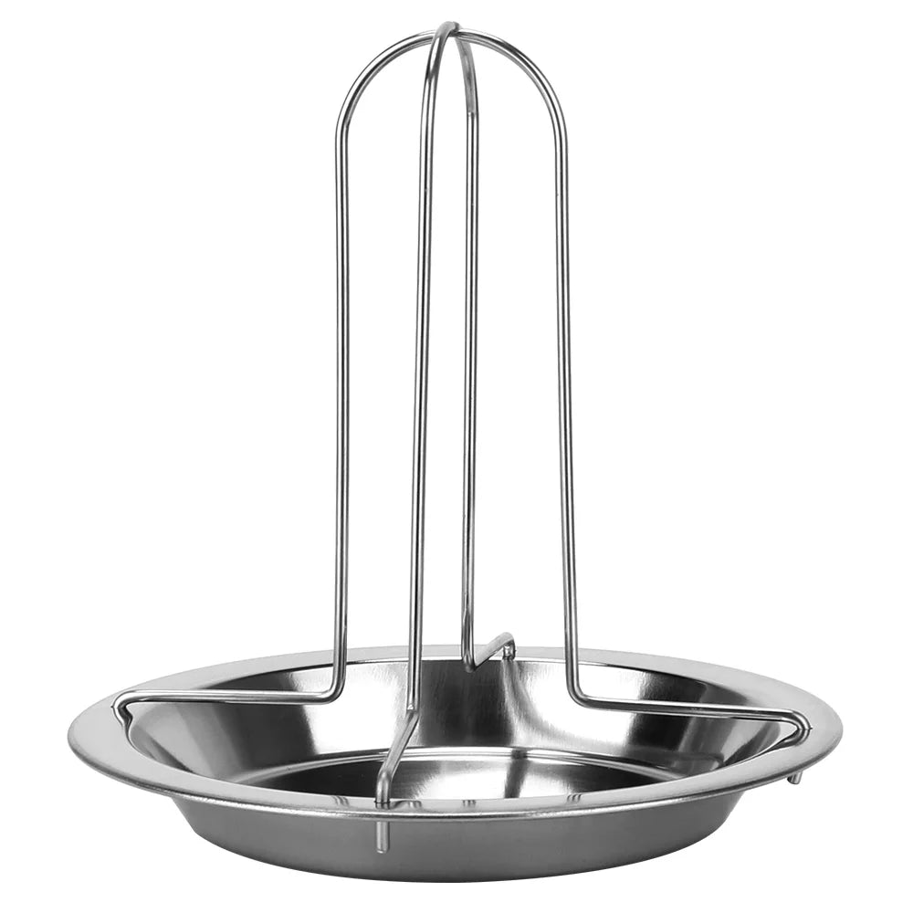 Non-stick Carbon Steel Chicken Roaster Rack Roasting Grill Stand Grilled Chicken Plate Kitchen Outdoor BBQ Tools