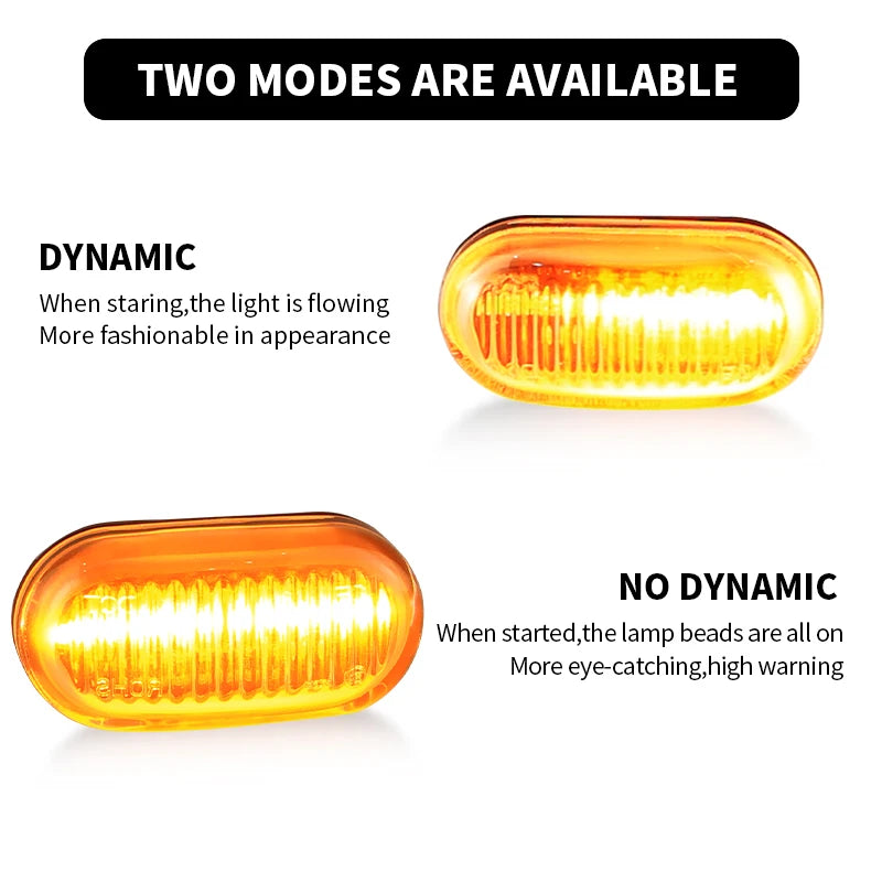 2PCS LED Side Marker Turn Signal Lights Canbus For Suzuki Grand Vitara XL-7 04- Ignis 00-03 Jimny 98- Wagon R+ 97- For Subaru
