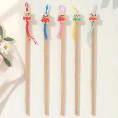 5Pcs Portable Bamboo Ear Cleaning Tools Earwax Removal Spoons Safe Non Irritating Smooth Surface Compact Lightweight Ear Care