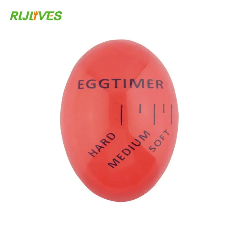 RLJLIVES 1Pc Egg Perfect Color Changing Timer Yummy Soft Hard Boiled Eggs Cooking Kitchen Eco-Friendly Resin Eggs Timer