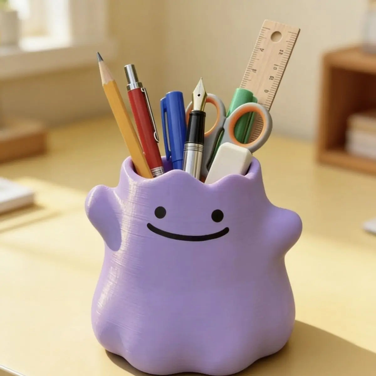 Pokémon Ditto Pencil Holder, Creative and Personalized Pen Organizer, Desktop Decoration, Cute Gift for Friends