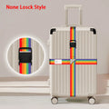 Nylon Cross Luggage Straps with Name ID Card Adjustable Bundling Packing Baggage Belt Password Lock Anti-lost Travel Accessories