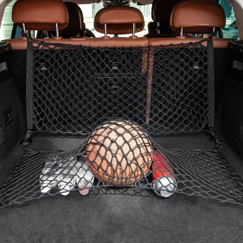 Universal Car Trunk Net Elastic Luggage Net Cargo Organizer Storage Nylon Mesh Nets Stretchable Car Interior Mesh Network Pocket