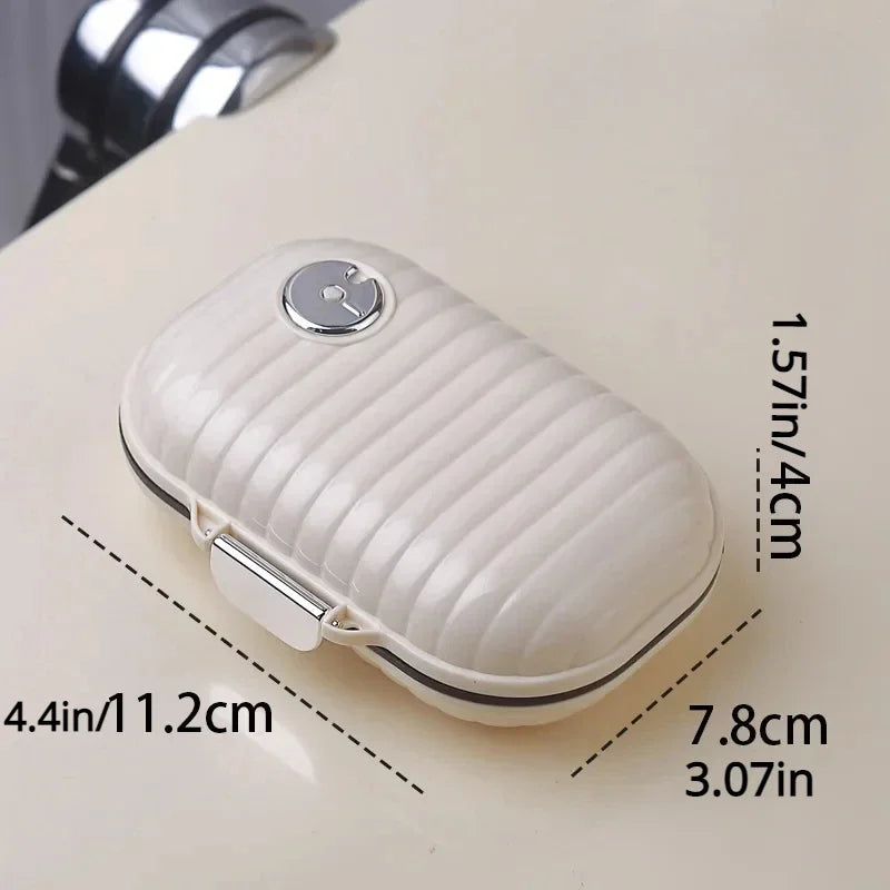 7-Day Sealed Pill Organizer - 7 Grids Moisture Proof Portable Medicine Box for Travel, Weekly Pill Storage (Multi-Compartment)