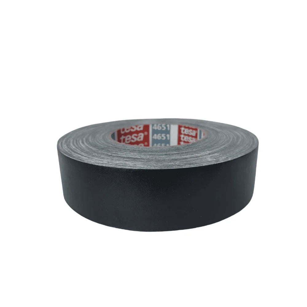 Indoor Outdoor, High Quality, Strong Adhesive Black Single Side Repair Tape, Tesa 4651 Premium Acrylic Coated Cloth Tape