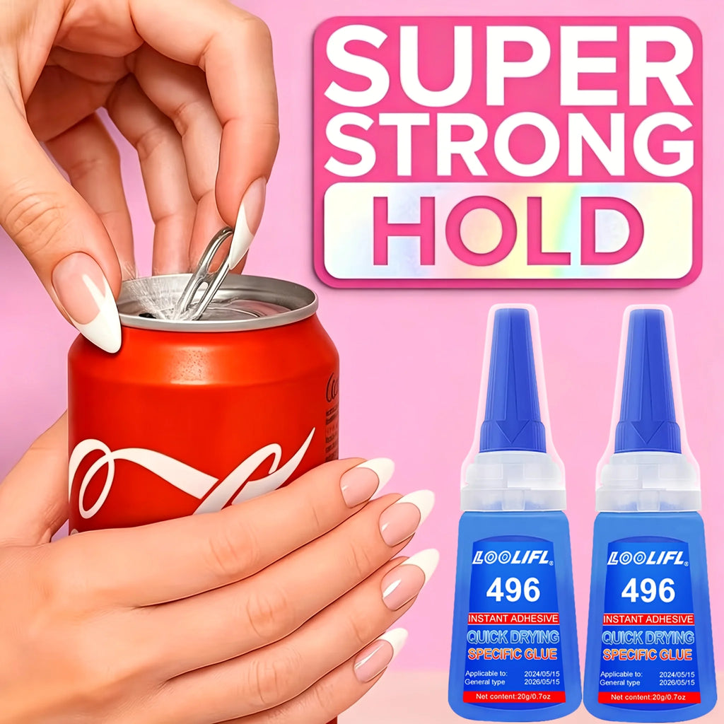20g 414 Instant Nail Glue for Acrylic Press On Nails, Tips, Rhinestones, Fast Curing Clear Adhesive