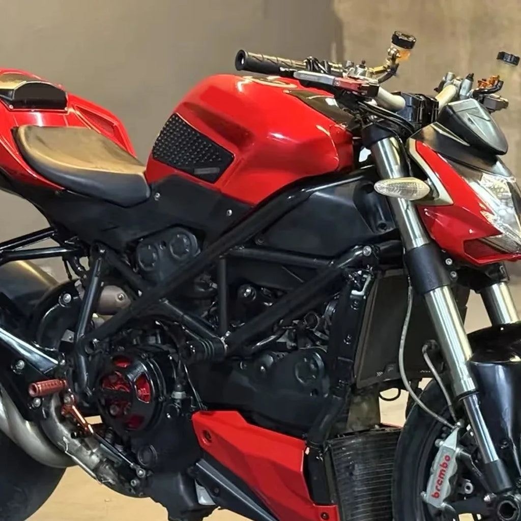For Ducati 848evo 1198S 1098S 848 Motorcycle Tank Traction Pad Rubber Side Gas Fuel Knee Grip Protector Decal Anti Slip Stickers