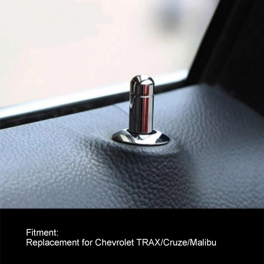 8pcs/lot Car Door Lock Pin with Cover ABS Chrome Replacement for  /Cruze/ Car Door Lock Knob Inner Door Lock Pin