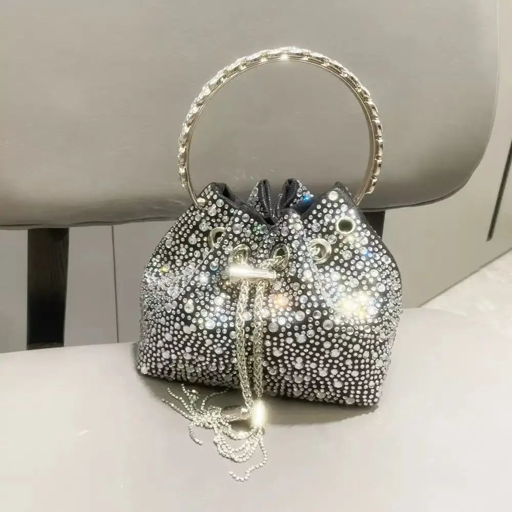 Luxury Designer Women Handbag Glitter Shiny Diamond Clutch Purse Wedding Party Banquet Bag Crystal Rhinestones Evening Bag