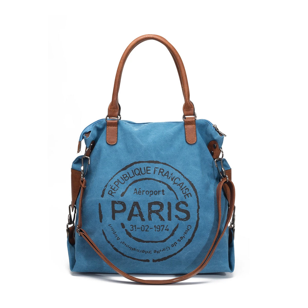 Paris Republique Bag Canvas Tote Bag Crossbody Bag Handbag Large