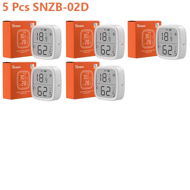 Intelligent SNZB-02D Humidity Sensor SONOFF Zigbee Smart LCD Temperature Sensor for Monitoring of Household Use with LCD Screen