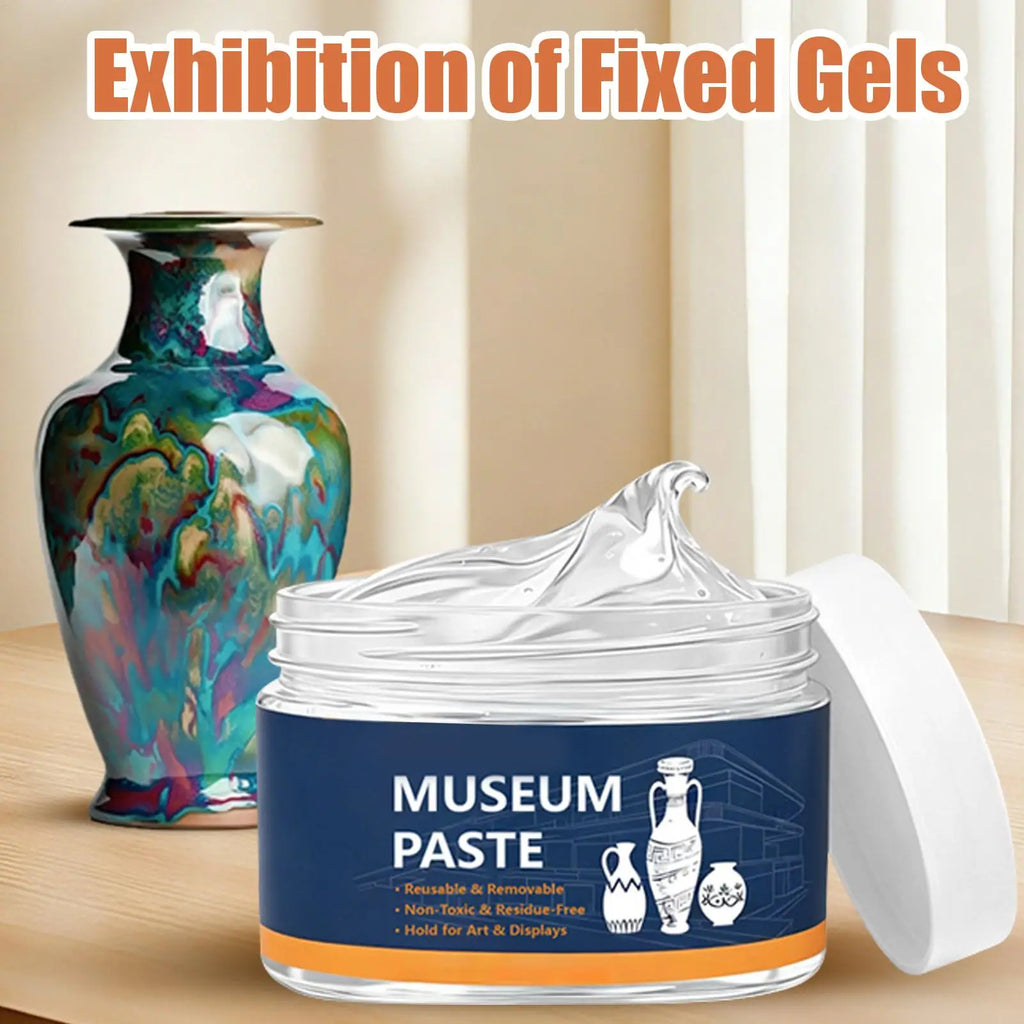 Clear Exhibit Gel Removable Prevent Vibration Strong Hold Putty Wax Museum Glue for Collectibles Antiques Artifacts Decorations