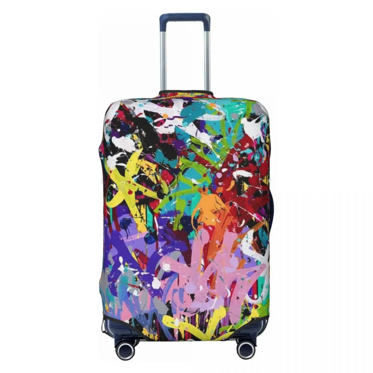 Custom Colorful Abstract Graffiti Camouflage Pop Art Suitcase Cover Dust Proof Travel Luggage Covers for 18-32 inch