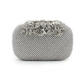 Shiny Diamond Evening Bag Flower Golden Handbag Boutique Novelty Metallic Rhinestone Clutch Purses Bridal Wedding Party Box Bags