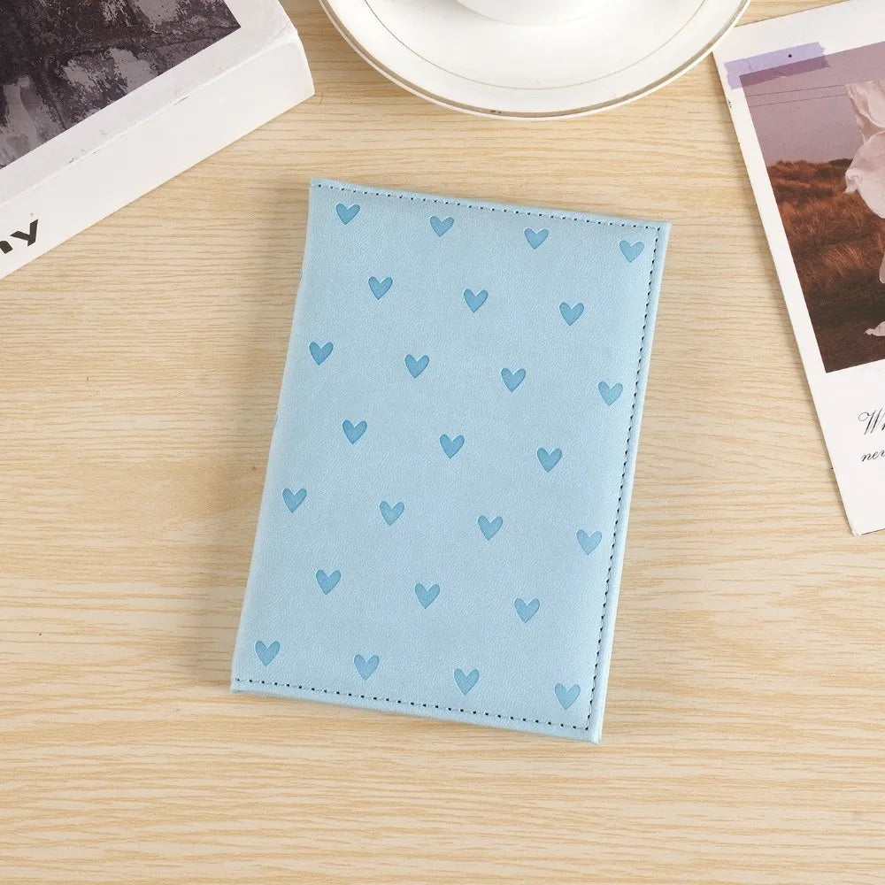 New High Quality Luxury Love Printed Passport Protective Cover PU Leather Portable Document Protector Case Cute Passport Holder