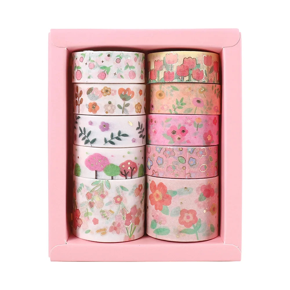 12Pcs/Set Japanese Style Washi Tapes Masking Tape Washi Stickers Scrapbooking Adhesive DIY Decorative Stationery School Supplies